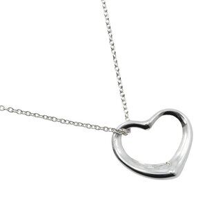 TIFFANY&Co. Open heart Necklace Elsa Peretti Silver925 heart 4.8g Women